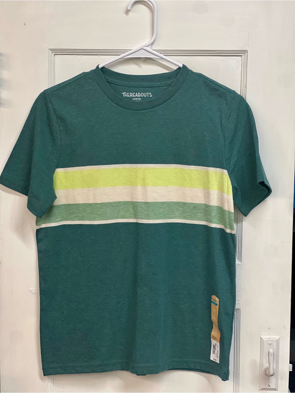 Thereabouts Boys' Teal Stripe Short Sleeve Tee